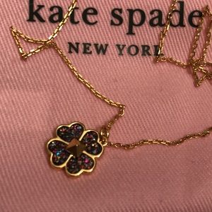 NWT KATE SPADE MULTI-GLITTER ENAMEL PENDANT/NECKLACE “SPADES AND STUDS.”🍀